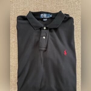 Ralph Lauren Black Polo Shirt with Red Logo